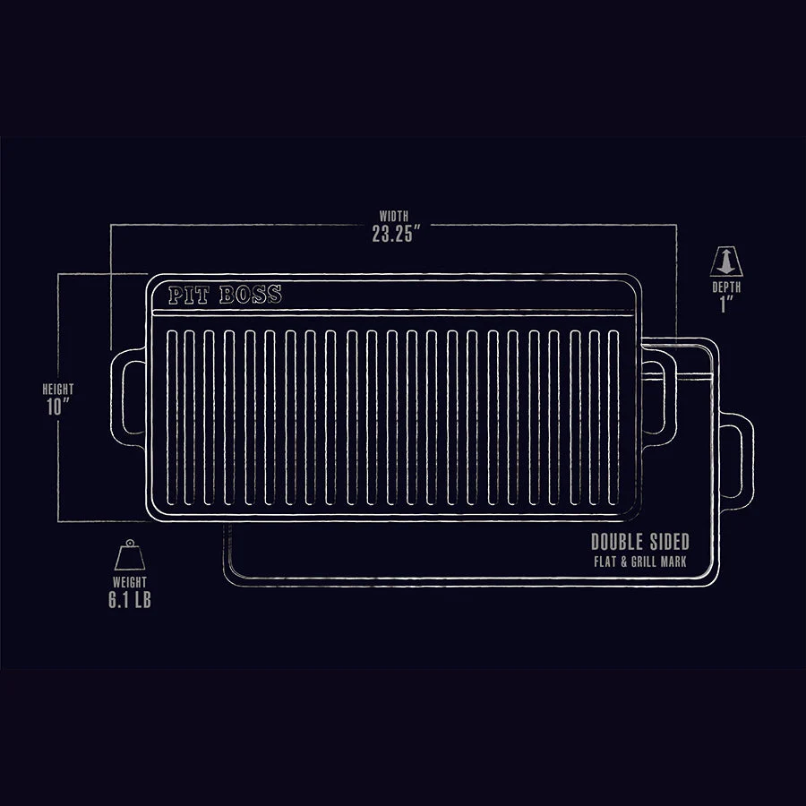 Pit Boss 10" x 20" Cast Iron Griddle - Image 3